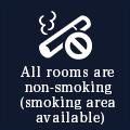 All rooms are non-smoking (smoking area available)